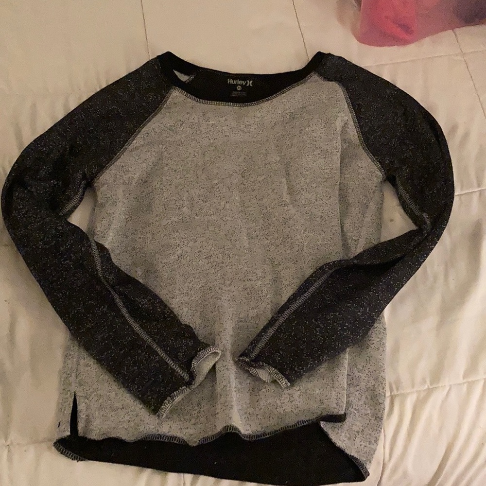 Super cute and warm two tone grey shirt